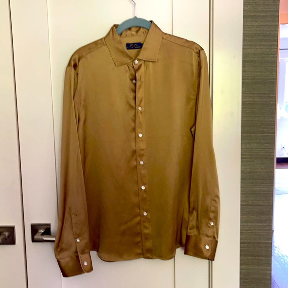 New unworn polo silk blouse.